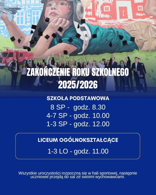 Zakończenie roku szkolnego 20252026